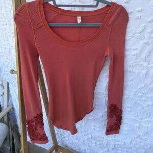 Free People Burnt Orange Top XS